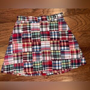 Urban outfitters madras plaid a line mini skirt size medium